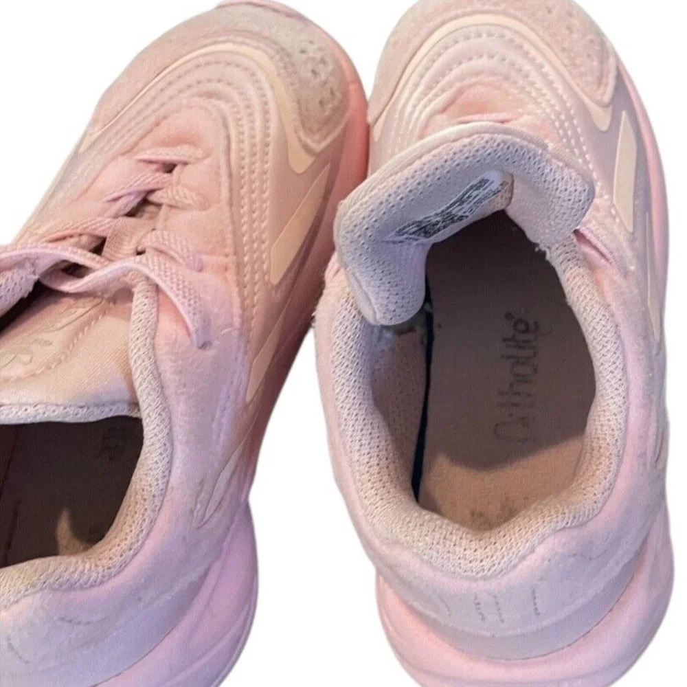 Adidas Ozelia Shoes TODDLER  Sz 9K Pink‎ Mesh Trainers Lace Up Sneakers